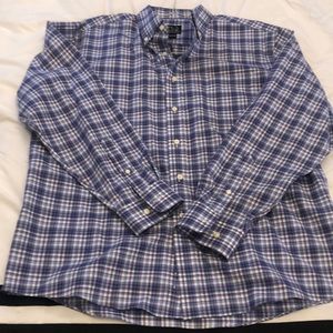 Jos A Bank purple plaid button up sz L